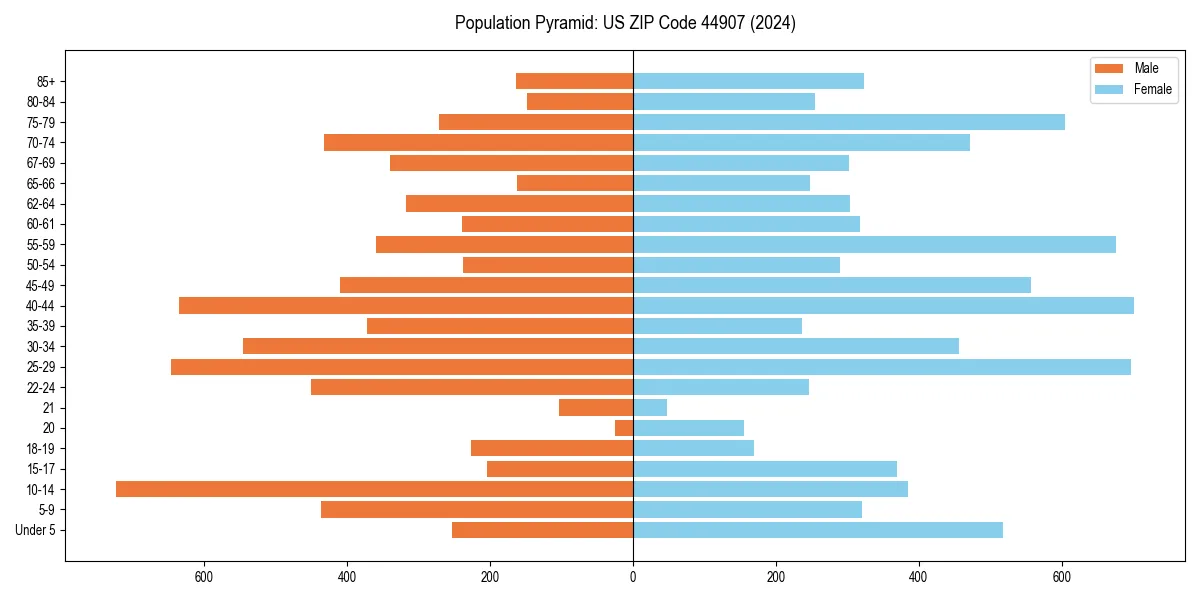 Population pyramid for 