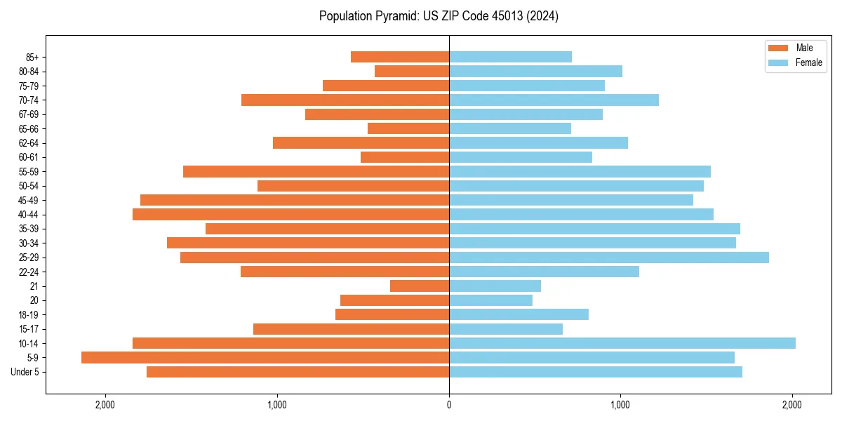 Population pyramid for 