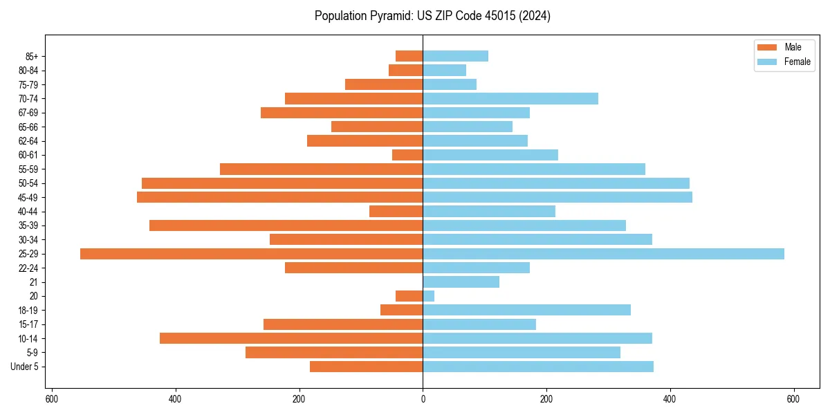 Population pyramid for 