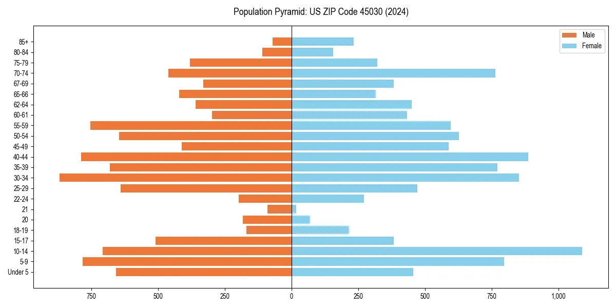 Population pyramid for 
