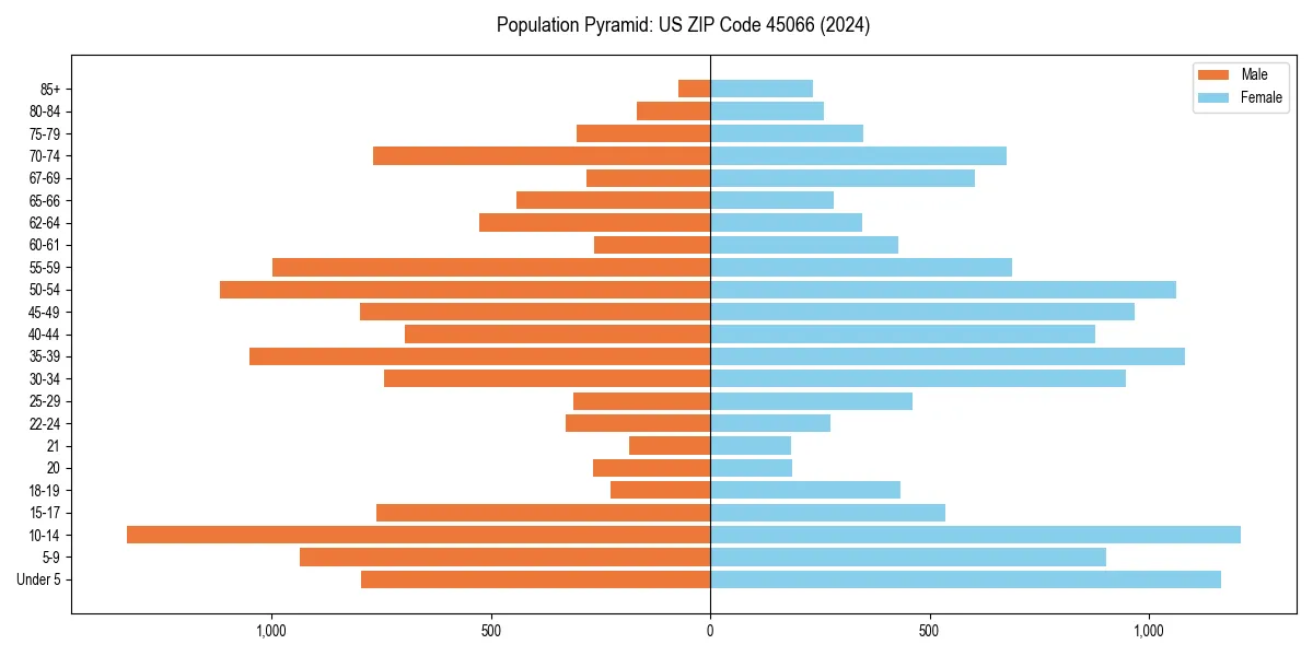 Population pyramid for 