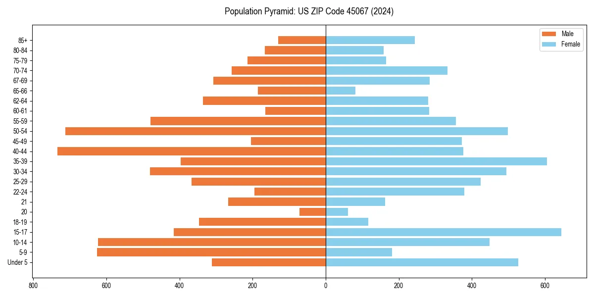 Population pyramid for 