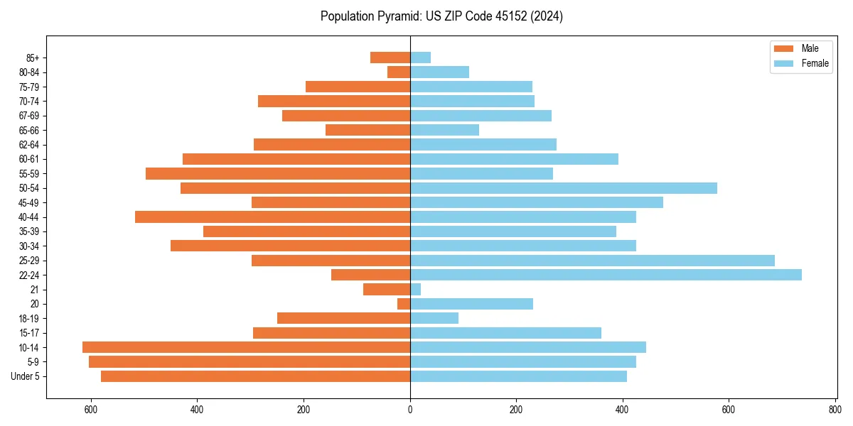 Population pyramid for 