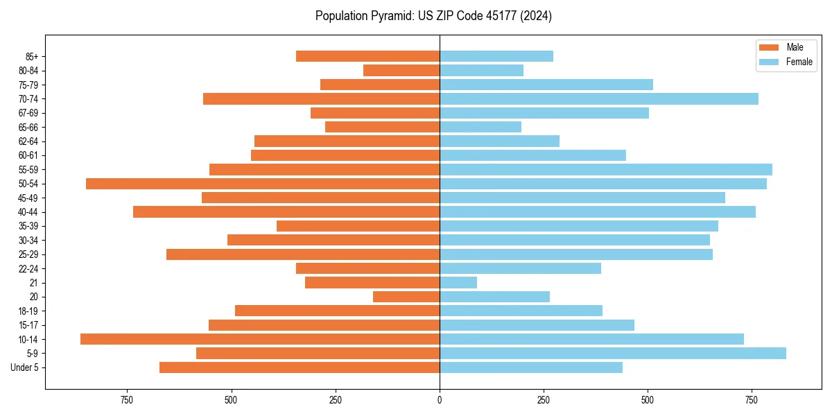 Population pyramid for 