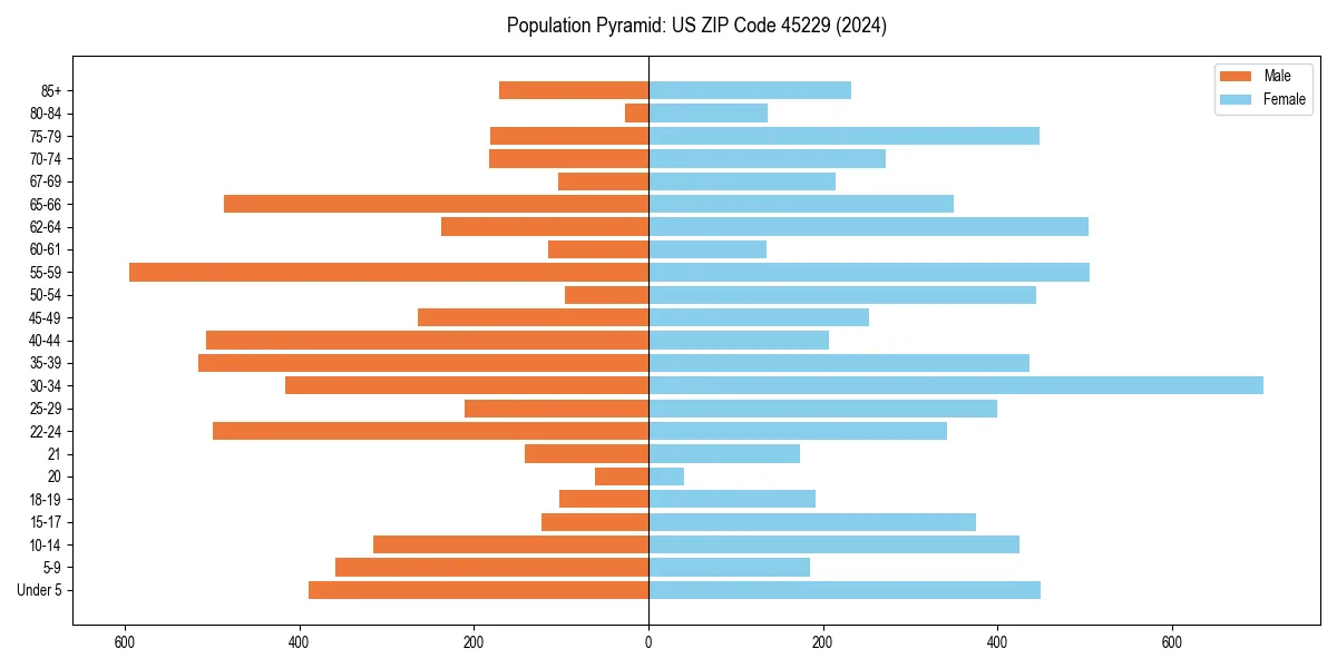 Population pyramid for 