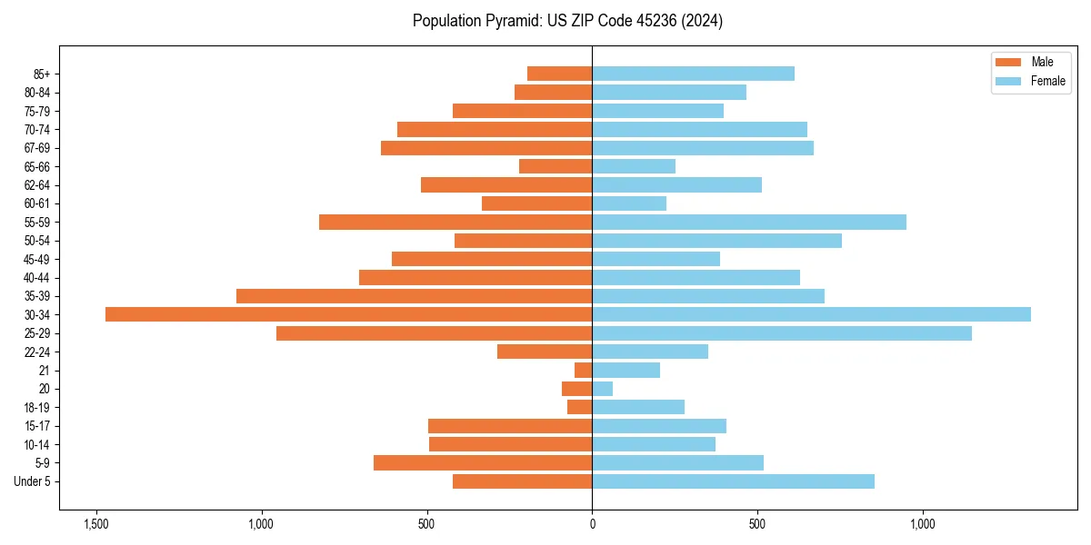 Population pyramid for 