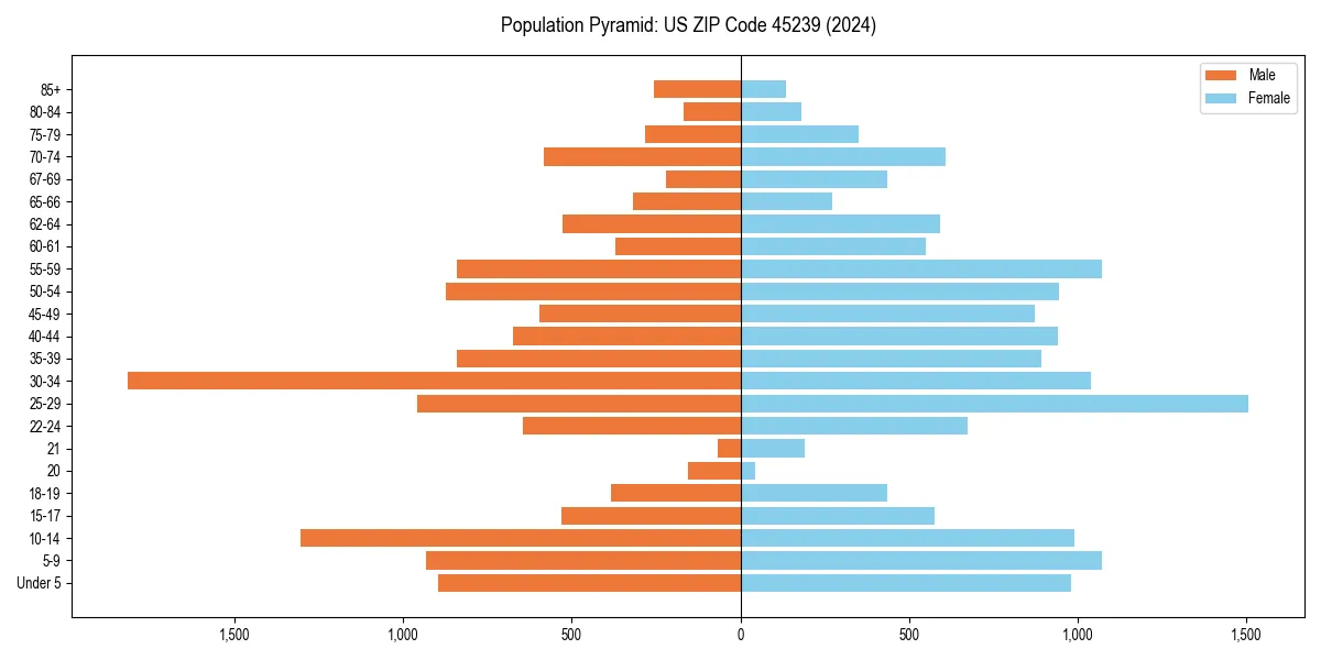 Population pyramid for 