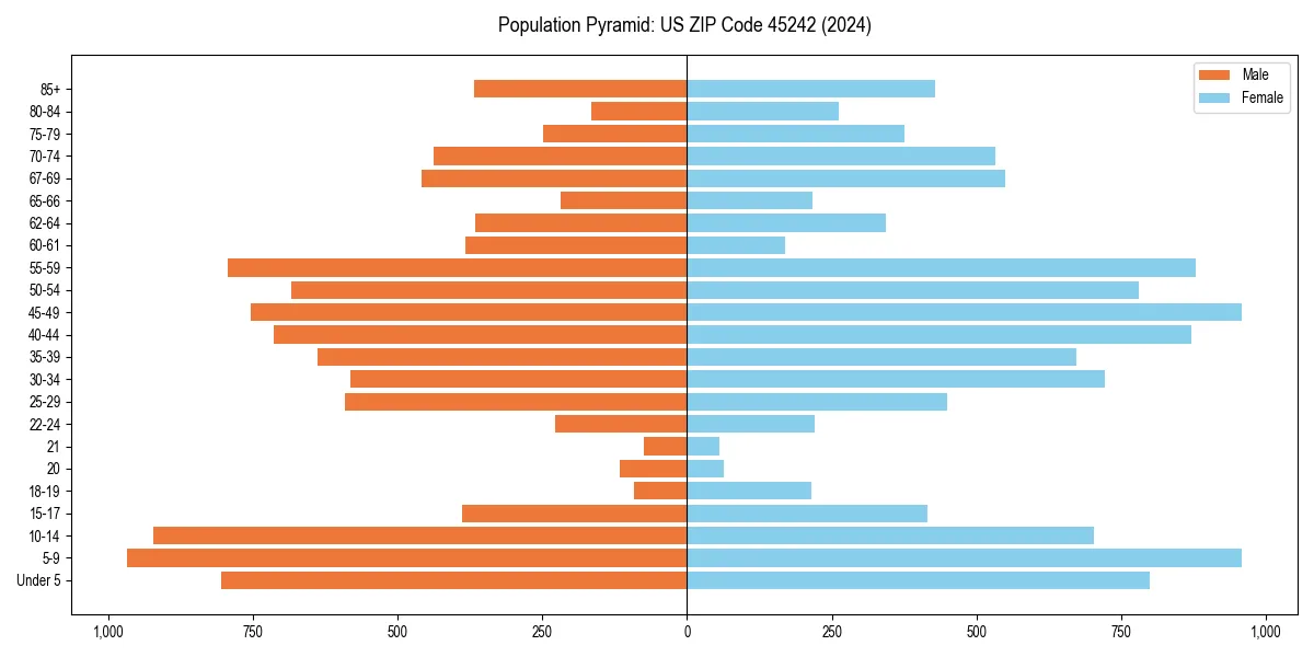 Population pyramid for 