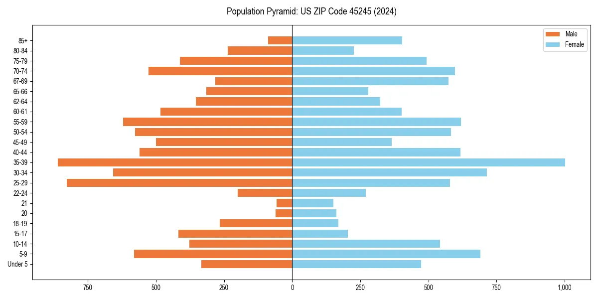 Population pyramid for 