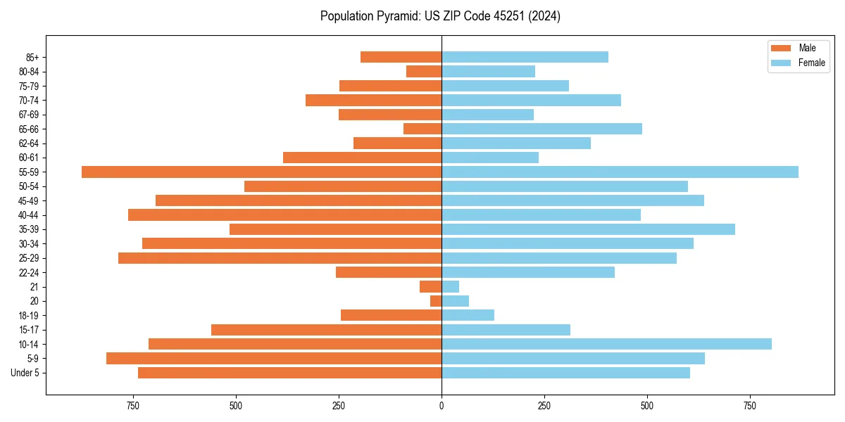 Population pyramid for 