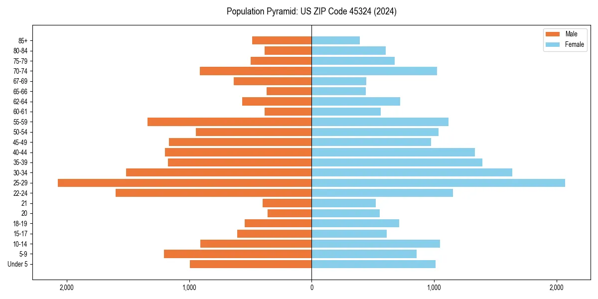 Population pyramid for 