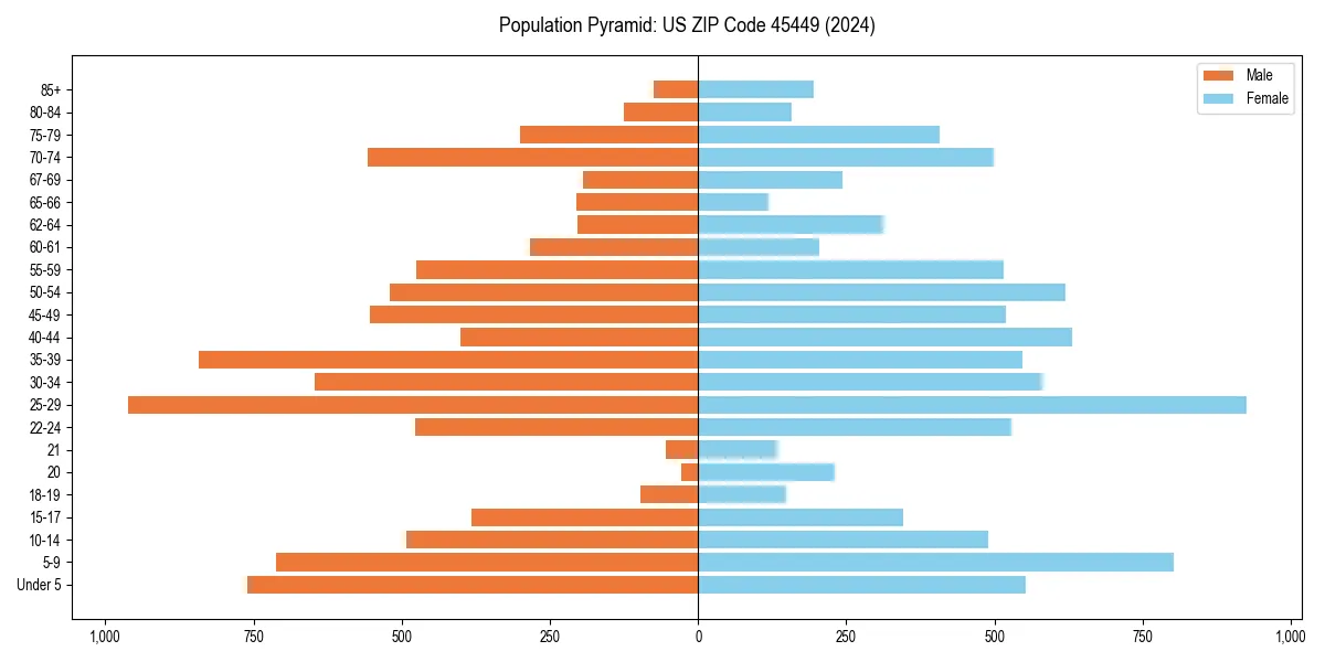 Population pyramid for 
