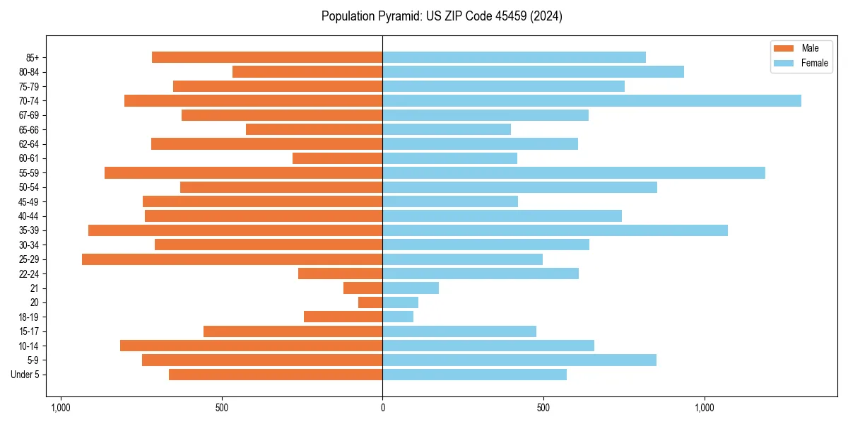 Population pyramid for 