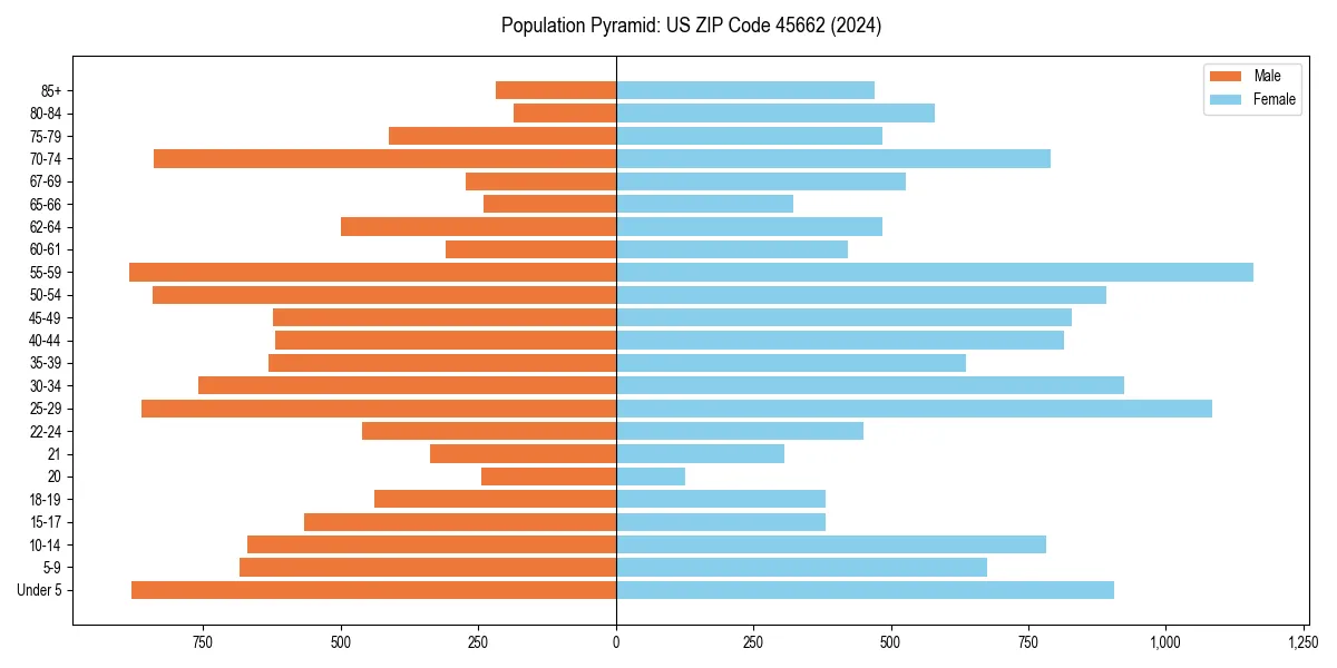 Population pyramid for 
