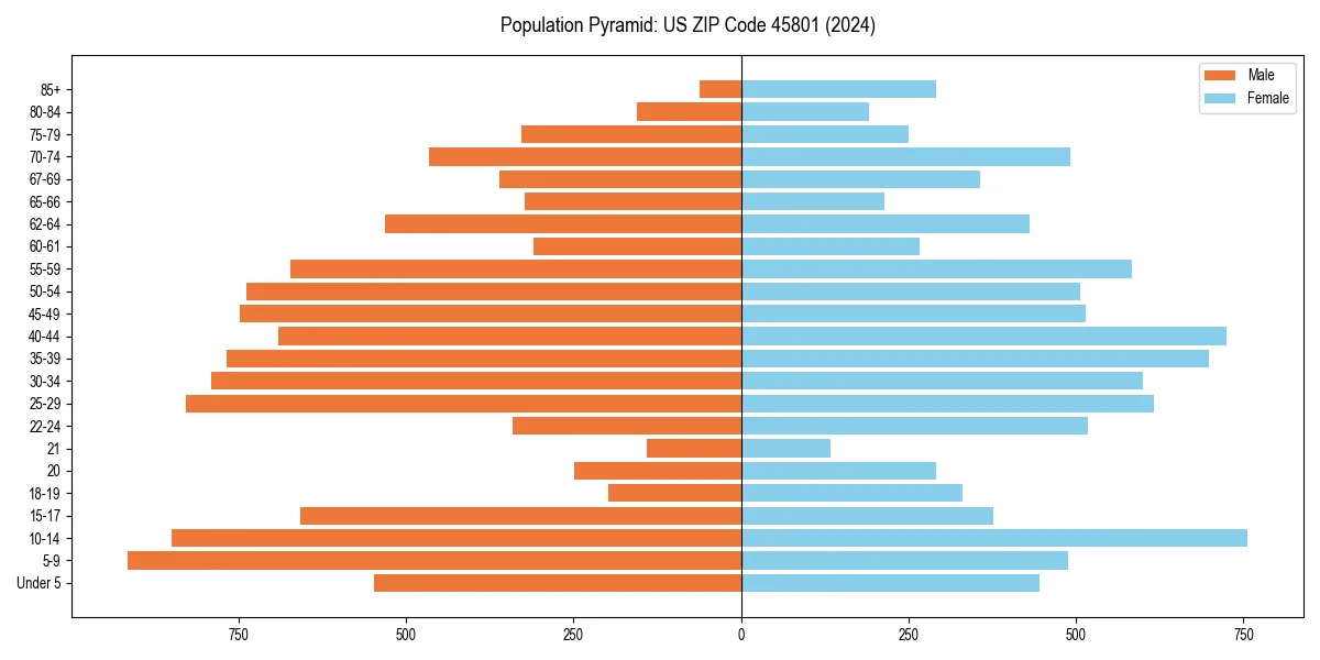 Population pyramid for 