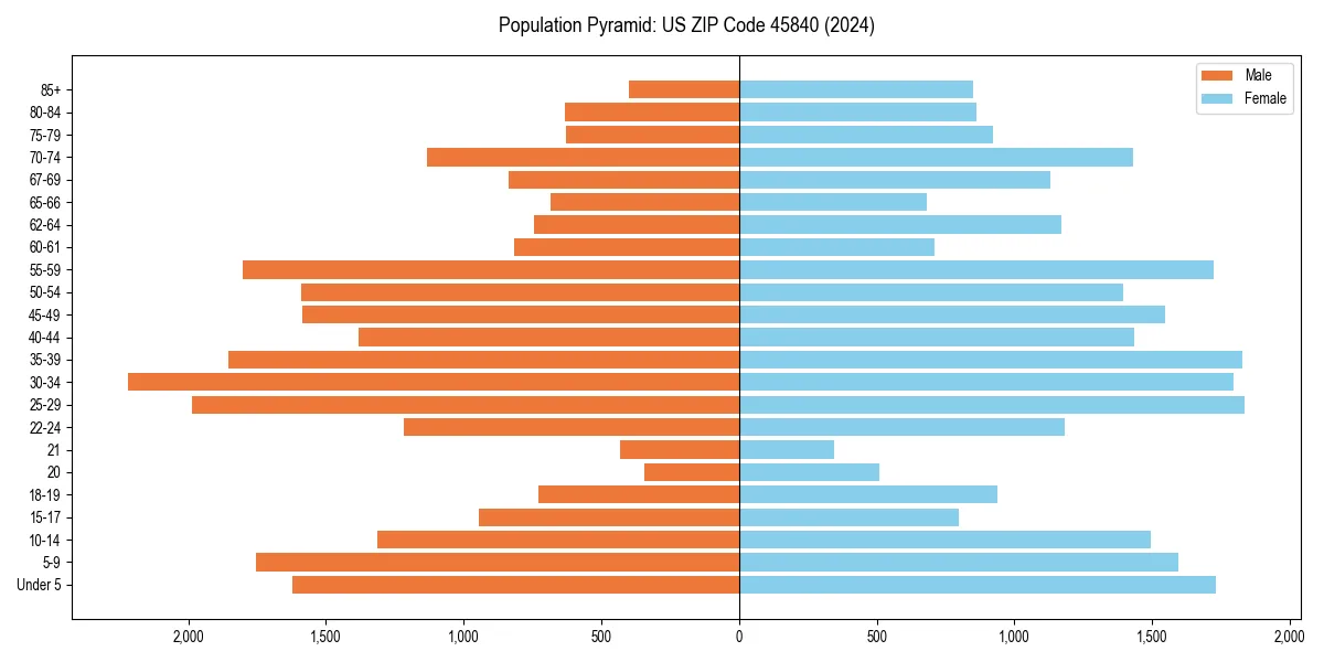 Population pyramid for 
