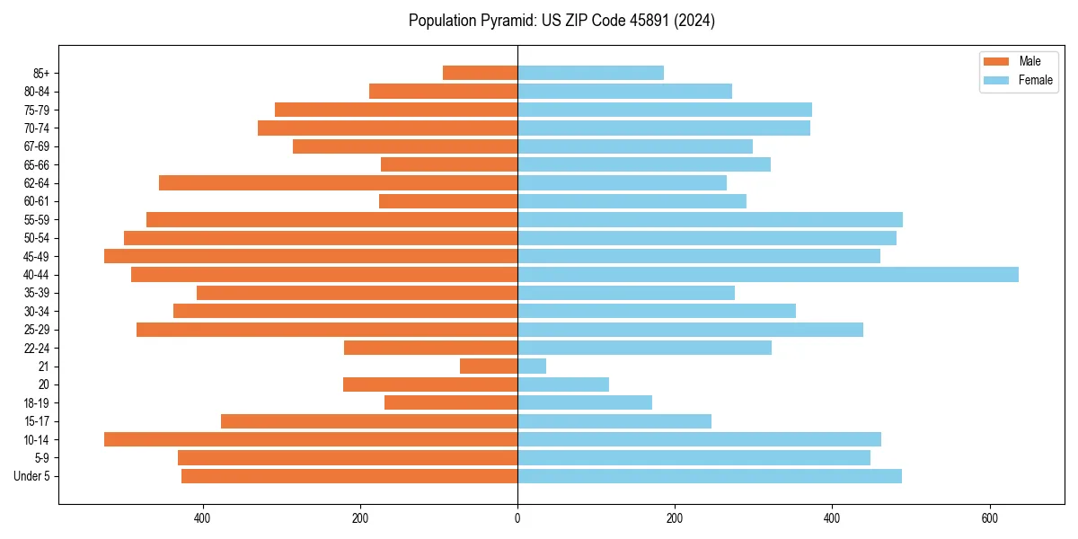 Population pyramid for 