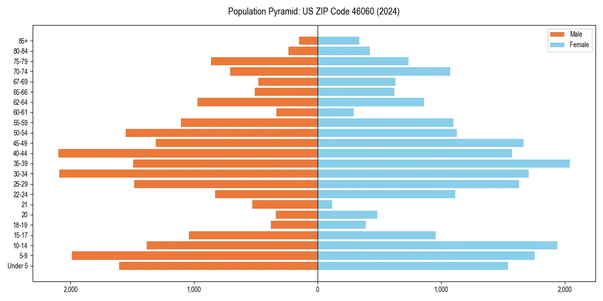 Population pyramid for 