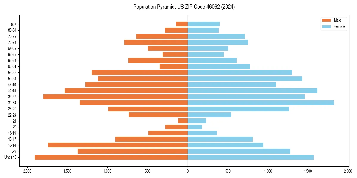 Population pyramid for 