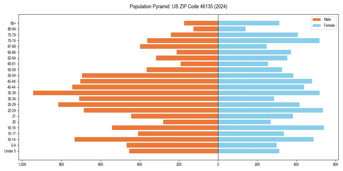 Population pyramid for 