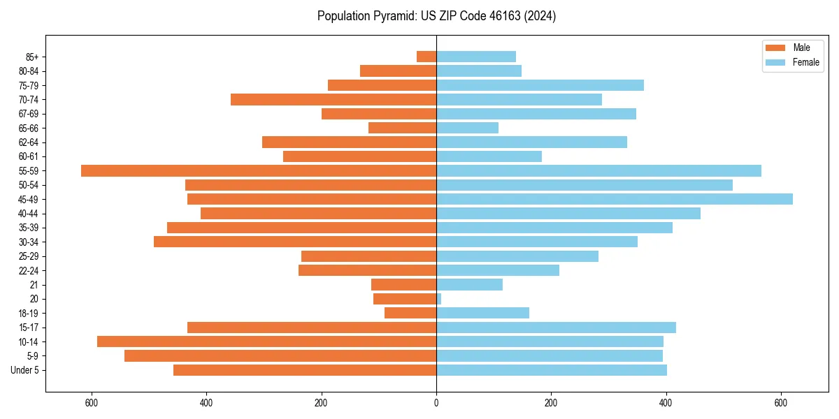 Population pyramid for 