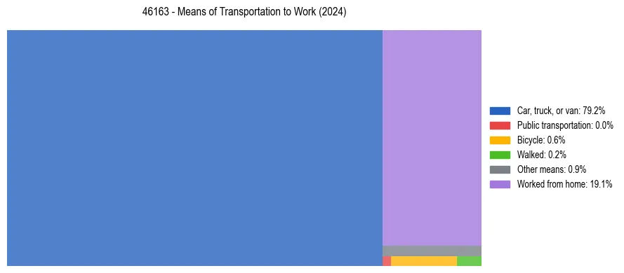 Commute modes in US ZIP Code 46163