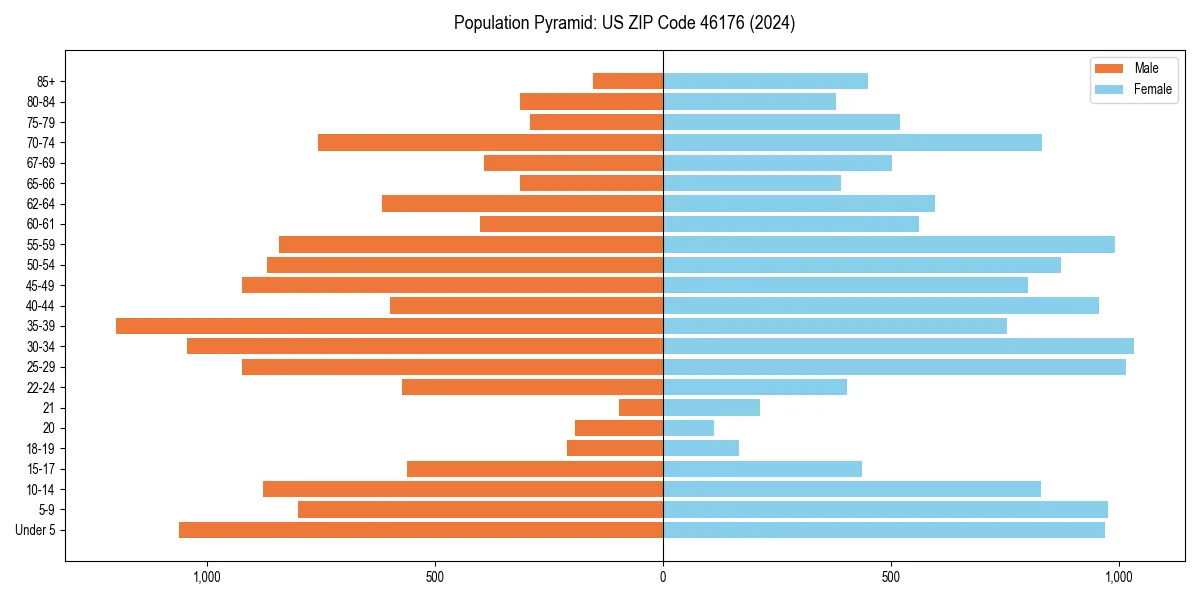 Population pyramid for 