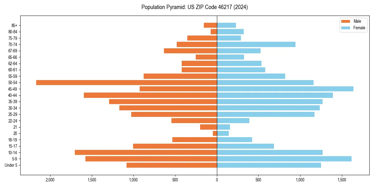 Population pyramid for 