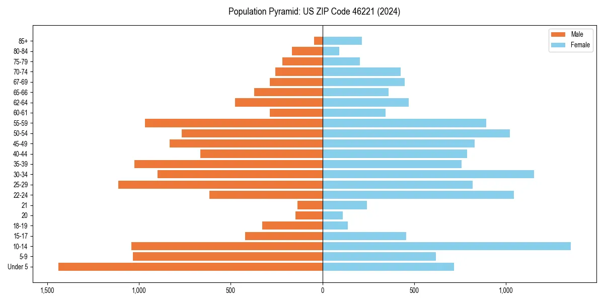 Population pyramid for 