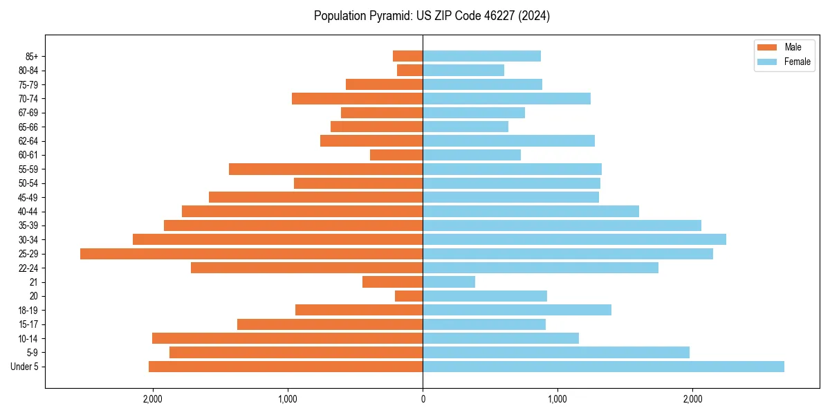 Population pyramid for 