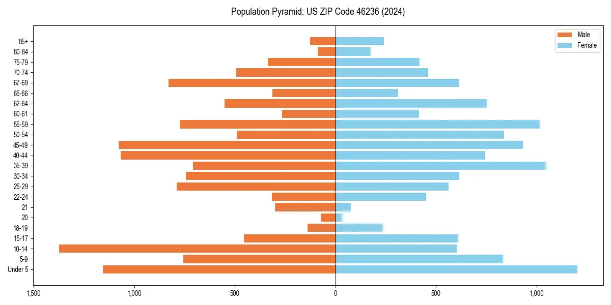 Population pyramid for 