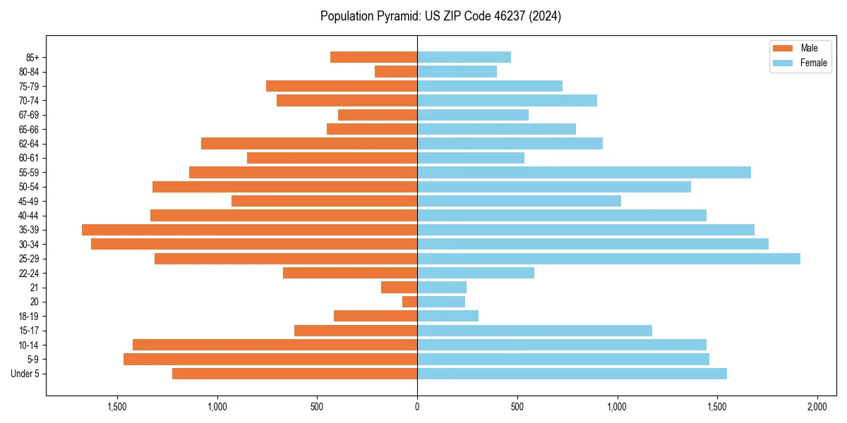Population pyramid for 