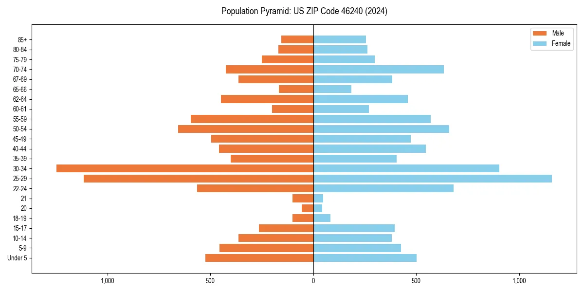 Population pyramid for 