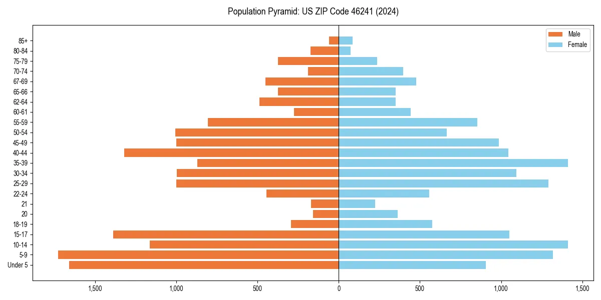 Population pyramid for 