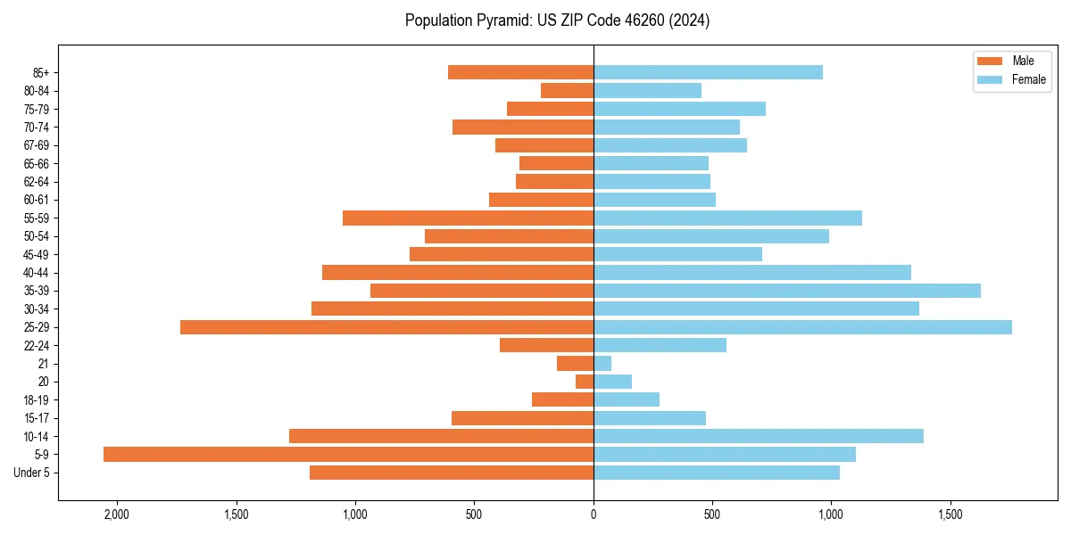 Population pyramid for 