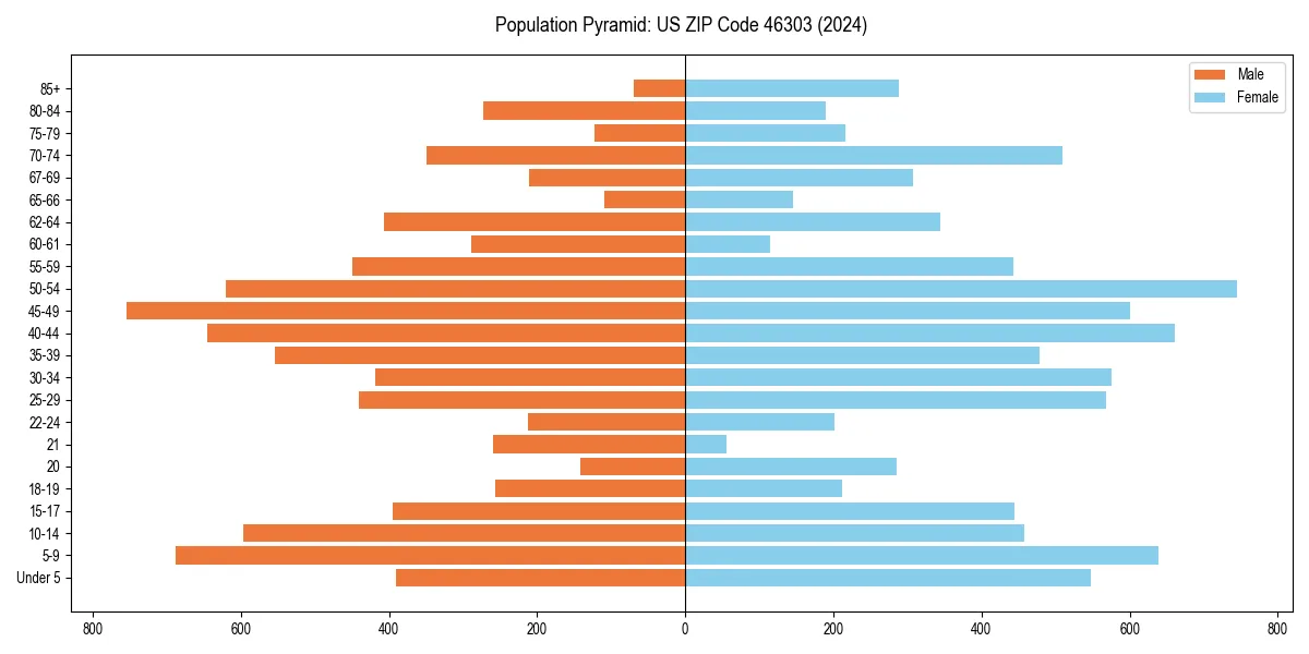 Population pyramid for 