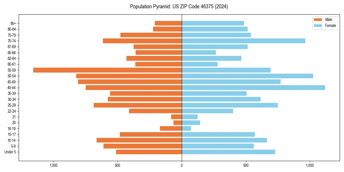 Population pyramid for 