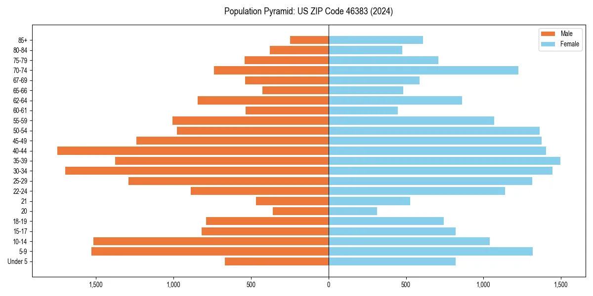 Population pyramid for 