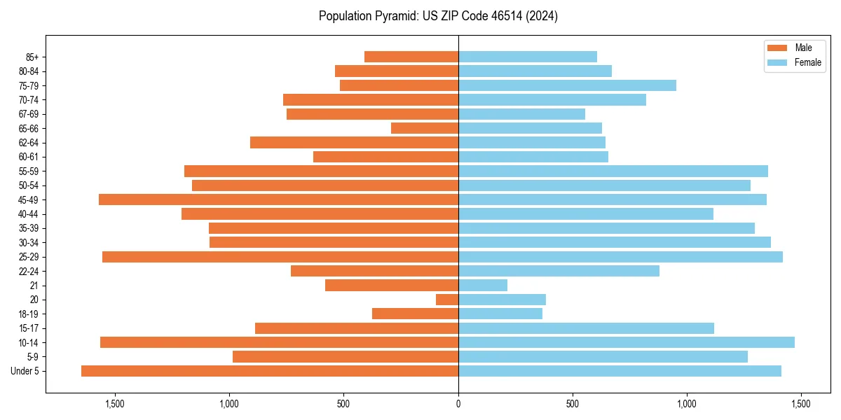Population pyramid for 