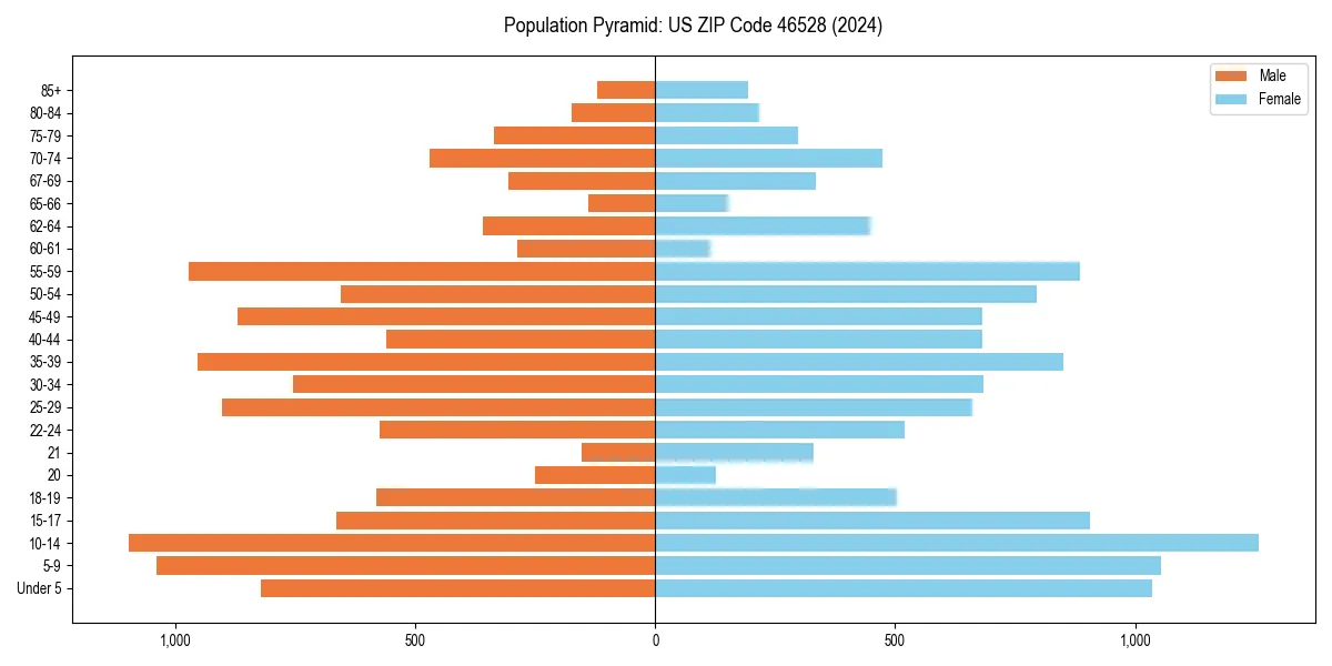 Population pyramid for 