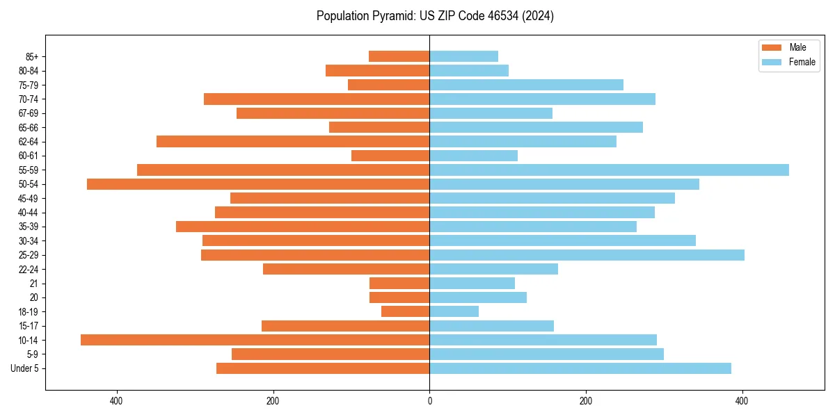 Population pyramid for 