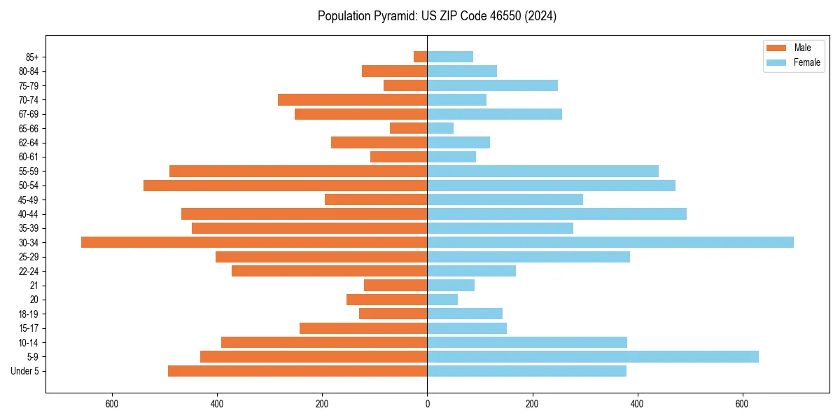 Population pyramid for 