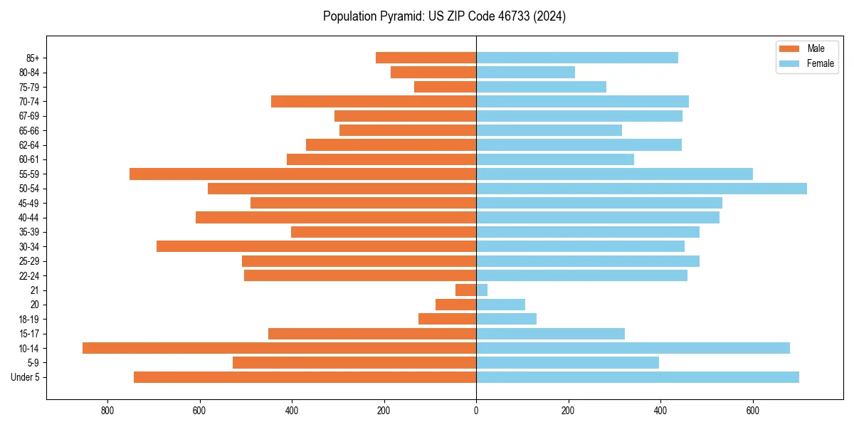 Population pyramid for 