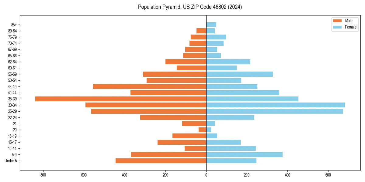 Population pyramid for 
