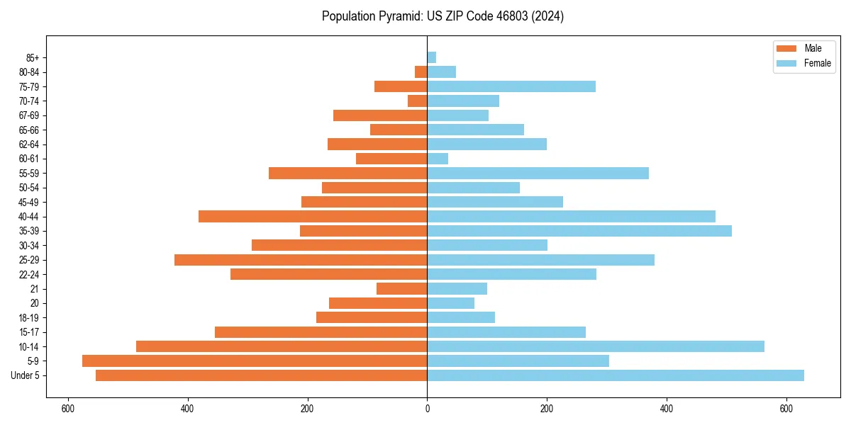 Population pyramid for 