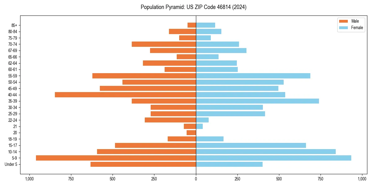 Population pyramid for 
