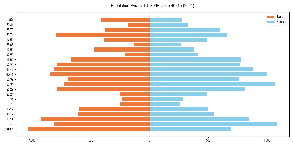 Population pyramid for 