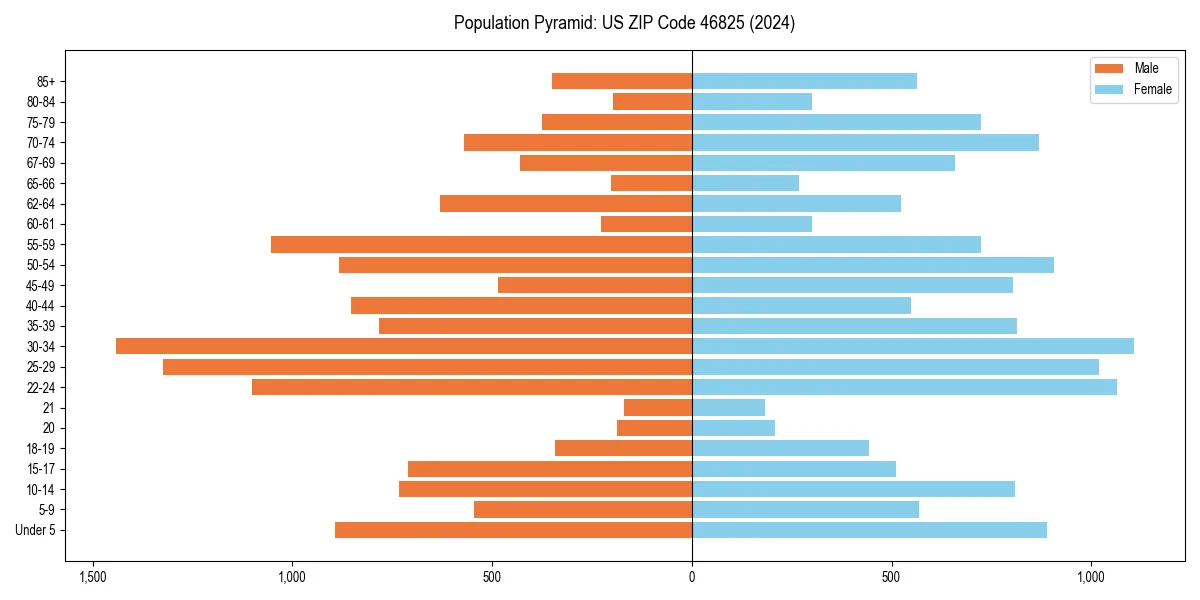 Population pyramid for 
