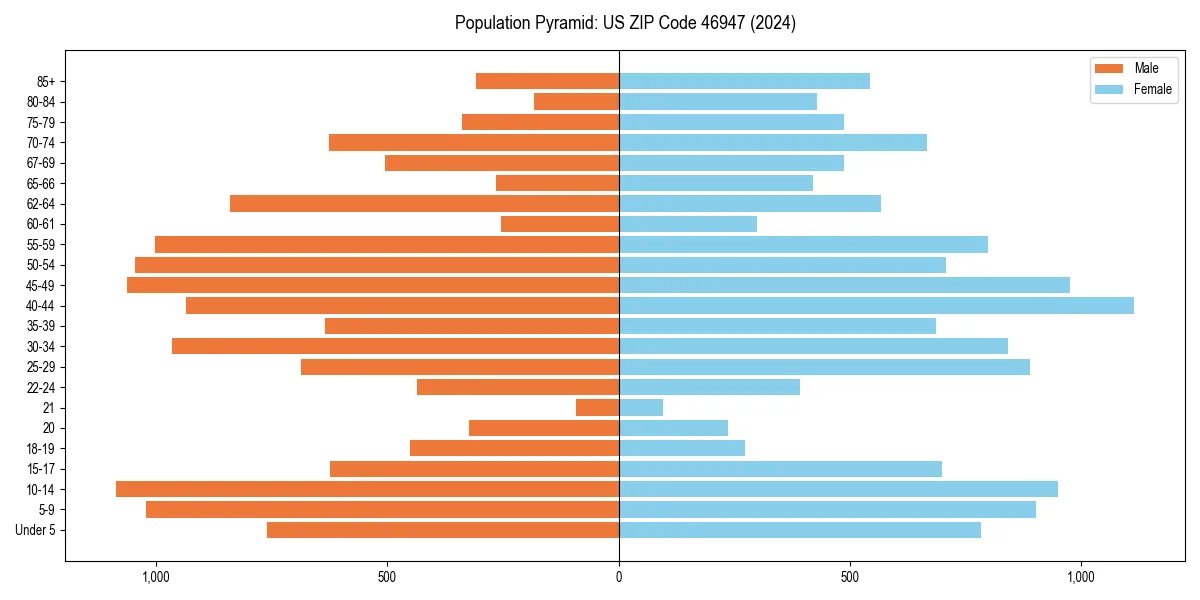 Population pyramid for 