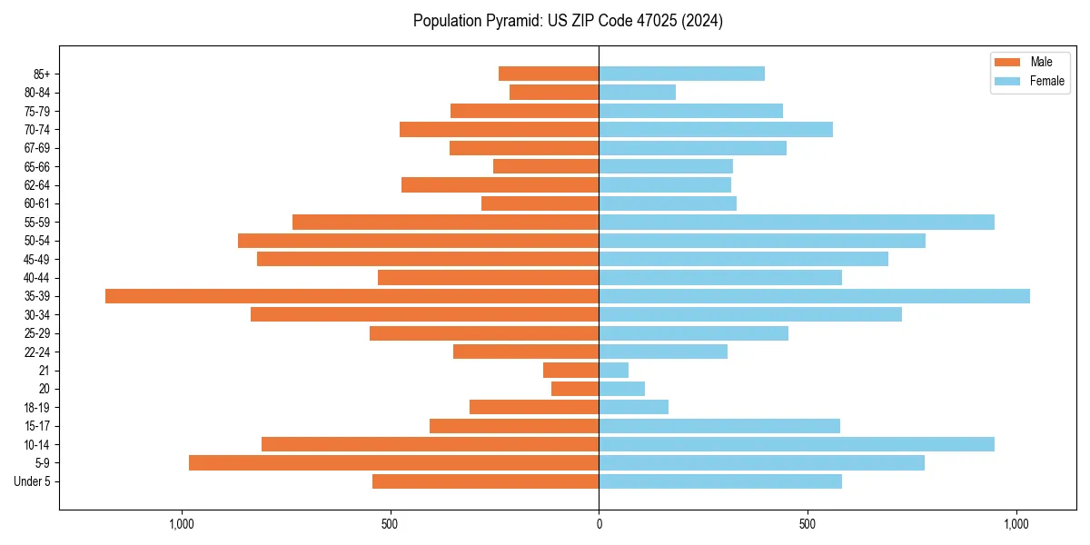 Population pyramid for 